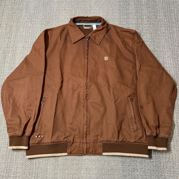 Rocawear Other - Vintage Y2K Rocawear Bomber Jacket Full Zip Brown 2XL Workwear Hiphop